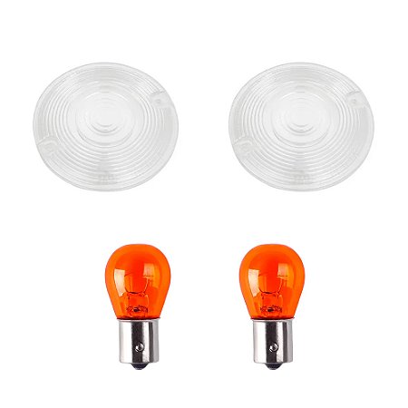 Kit de 2 Lentes de 3 1/4'' Transparente do Pisca - Heritage / Road King e Electra Glide - Chris Products
