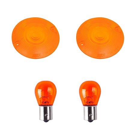 Kit de 2 Lentes de 3 1/4'' Âmbar do Pisca - Heritage / Road King e Electra Glide - Chris Products