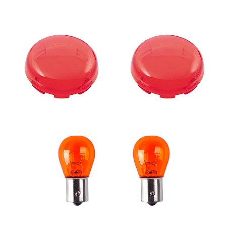 Kit de 2 Lentes Vermelha para piscas modelo Bullet - Chris Products