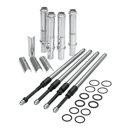 Kit de Varetas de Comando Ajustáveis S&S Cycle Quickee com Capa Cromada Motor M8 2017- 2025