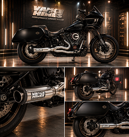 Escapamento 2 Into 1  Vance & Hines PCX™ Mod. Supersport - Escovado - Softail 2018 - 2026