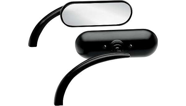 Retrovisor Mini Oval Micro Preto (Par) - Arlen Ness