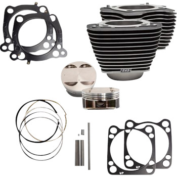 Big Bore S&S Cycle 129" Kit Cilindro para motores Harley Milwaukee-Eight 107" (2017-2026) - Preto Texturizado
