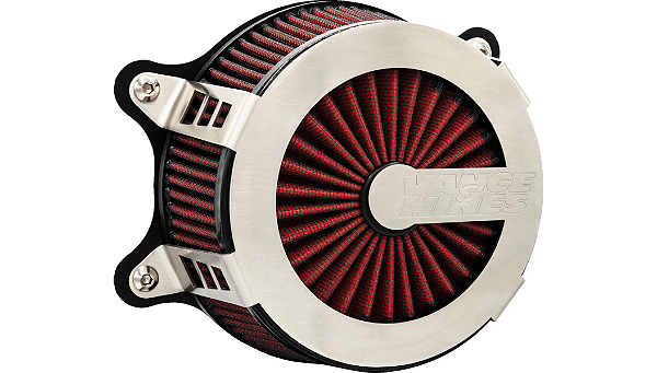 Filtro de Ar Vance & Hines Modelo VO2 Cage Fighter - Escovado - Motor Milwaukee Eight M8 Touring 2024 a 2026