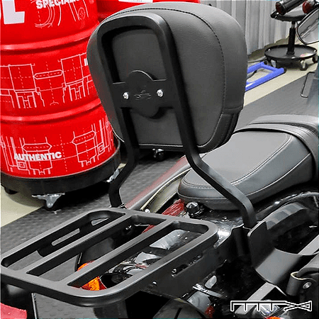 Sissy Bar Destacável Preto Fosco Rasante Maciço Fat Bob 2018 - 2024