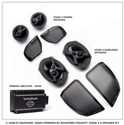 Kit  de Áudio Stage II Rockford Fosgate -  4 Speaker 5x7" — Road Glide (FLTRX) 2024+