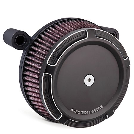 Filtro de Ar Preto modelo Big Sucker Stage I Round Beleved- Softail 18 - Arlen Ness