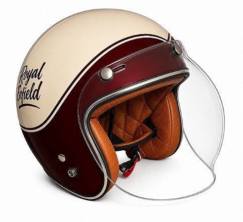 Capacete Aberto Origine Primo - Customizado por MTX Imports - Royal Enfield Classic Vallam Red