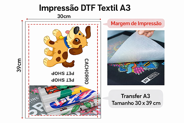 A3 Impressão DTF