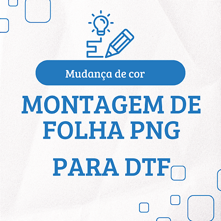 Montagem da folha DTF por folha