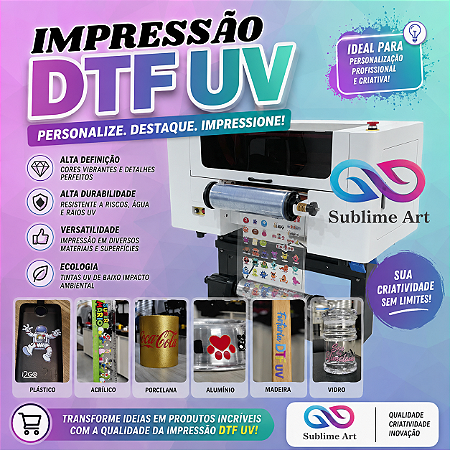 DTF UV - impressão A3