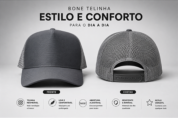 BONÉ CINZA