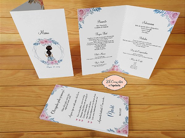 Menu Cardápio 15 Anos