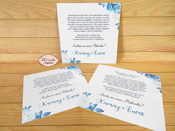 Adesivo Mensagem para Caixa de Padrinhos