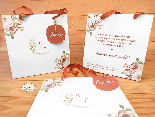 Sacola Padrinhos de Casamento 16x16