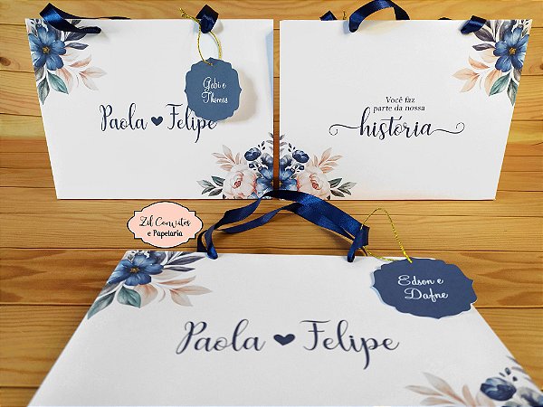 Sacola Padrinhos de Casamento 16x21