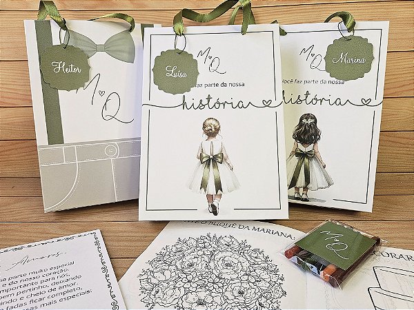 Convite Kit para Colorir Sacola