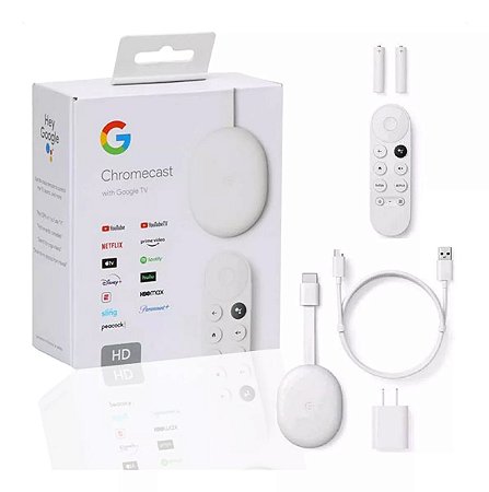 Google Chromecast 4 Full Hd 1080p Google Tv Comando De Voz