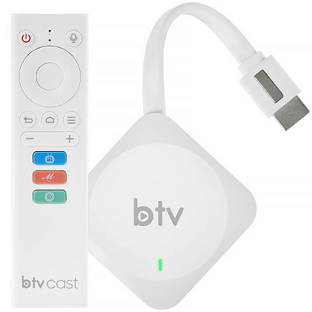 Receptor BTV Cast 13 4K Ultra HD Wi-Fi e Bluetooth com 8GB + 2GB RAM Bivolt – Branco
