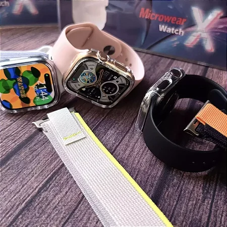 Smartwatch Watch X 45mm Super AMOLED com Chat GPT 2024 - Microwear