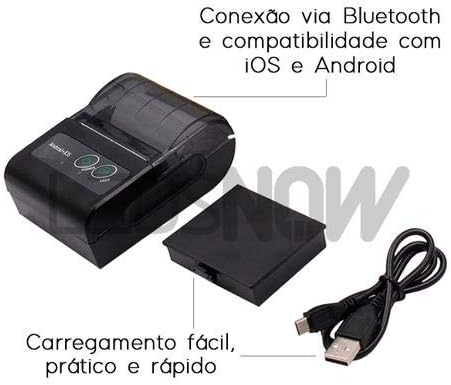 MPT II Mini Impressora Térmica Bluetooth 58mm Super Premium