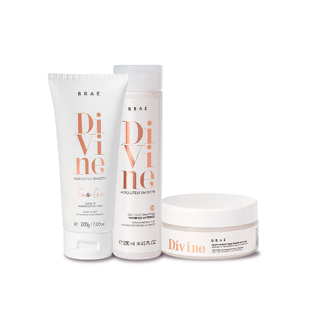 Kit Trio Divine - Shampoo 250ml + Leave-in 200gr  + Máscara 200gr