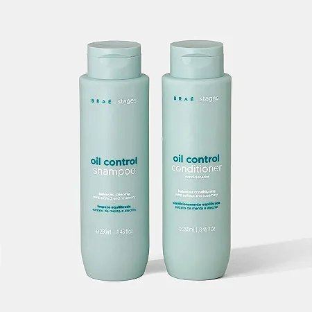 KIT CONTROLE DE OLEOSIDADE BRÁE STAGES  SHAMPOO + CONDICIONADOR