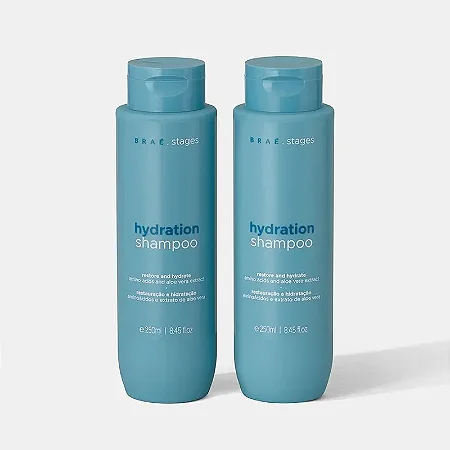 KIT 2 SHAMPOO HIDRATAÇÃO BRAÉ STAGES