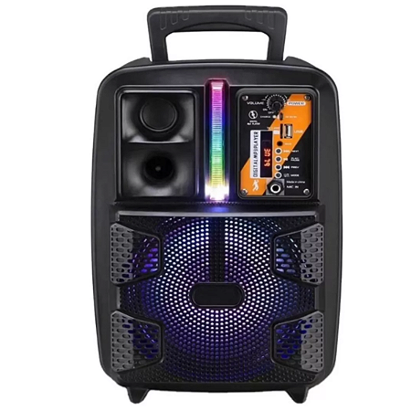Caixa De Som Amplificada 2000w Bluetooth RGB Controle Remoto Microfone Karaoke