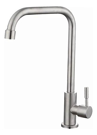 Torneira Cozinha Aço Inoxidável Bancada Água Fria Pia
