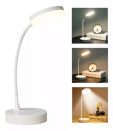 Luminaria De Mesa Escritorio 20 Leds Flexivel Recarregavel