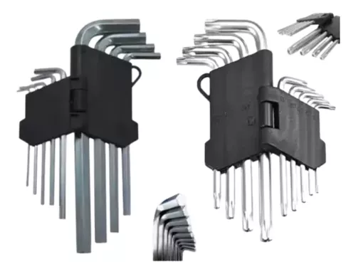 Jogo De Chave Allen Torx 18 Peças Profissional Hexagonal