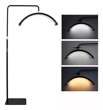 Luminária Led Meia Lua Regulagem Controle Profissional Base