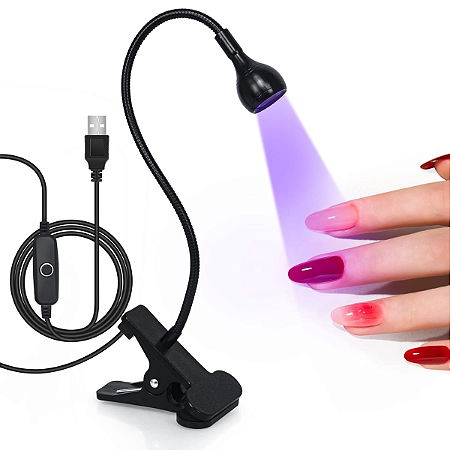 Mini Cabine Articulada Led Uv Com Clipper Secar Unha Gel