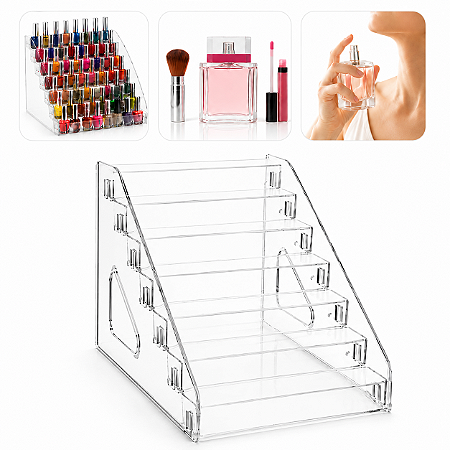 Expositor De Acrílico Organizador 7 Andares Perfumes Esmaltes Makes Cosméticos Transparente