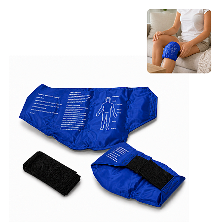 Bolsa Térmica Em Gel Com Faixa Reutilizável Compressa Quente Fria Ajustável Joelho Perna Braço