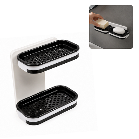 Porta Sabonete Dupla Adesiva Saboneteira Banheiro Box Lavabo Parede Organizador Sem Furos