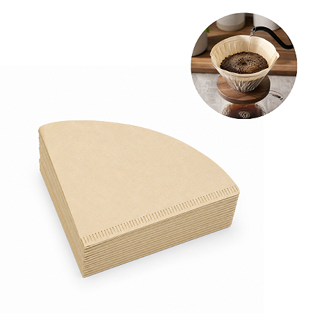 Filtro Café V60 01 Papel Hario C100 Descartável Coador Café Barista Cafeteira Método Filtrado