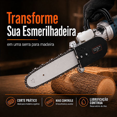Adaptador Universal De Serra Elétrica Para Esmerilhadeira Motosserra Lixadeira Corte Madeira a