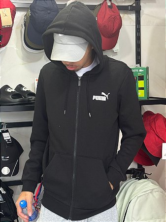 MOLETOM PUMA PRETO ZIPER