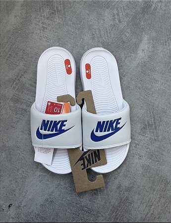 CHINELO SLIDE NIKE BRANCO/AZUL