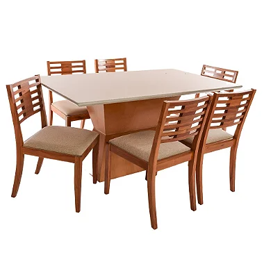 Mesa Amsterdam com 6 Cadeiras Taça