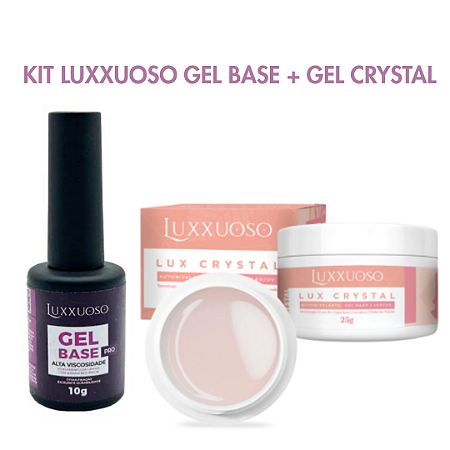 Gel base 10gr + Gel Crystal 25gr Luxxuoso Kit