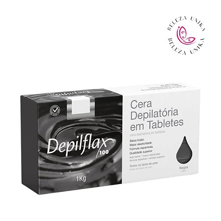 Depilflax Cera Depilatória em Tablete - Negra 1kg