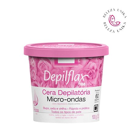 Depilflax Cera Depilatória Micro-Ondas Rosas 100g