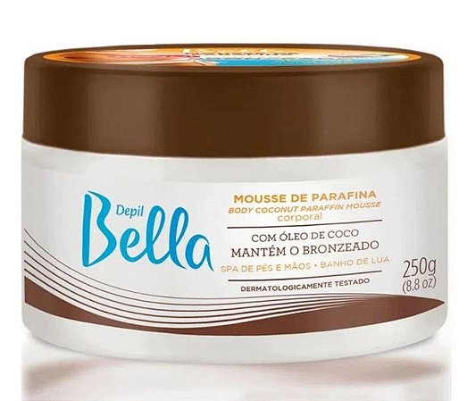 Depil Bella Mousse de Parafina Corporal com Óleo de Coco 250g