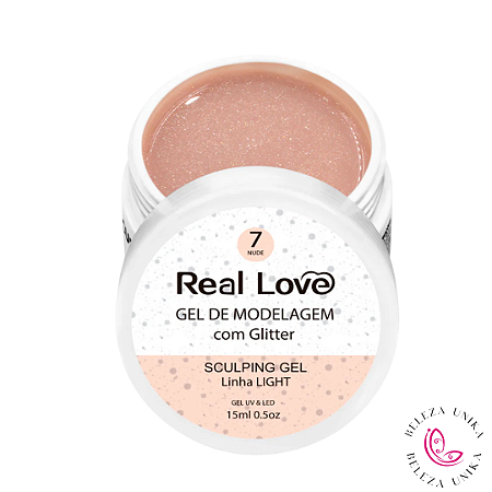 Real love Gel com Glitter cor 07- nude