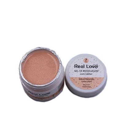 Real love Gel com Glitter cor 07- nude