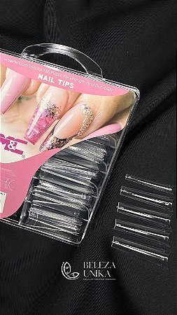 Tips Bailarina Extra Longa Transparente com 100uni