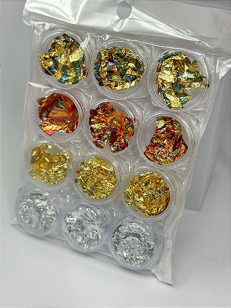 Folha De ouro com 12 unidades